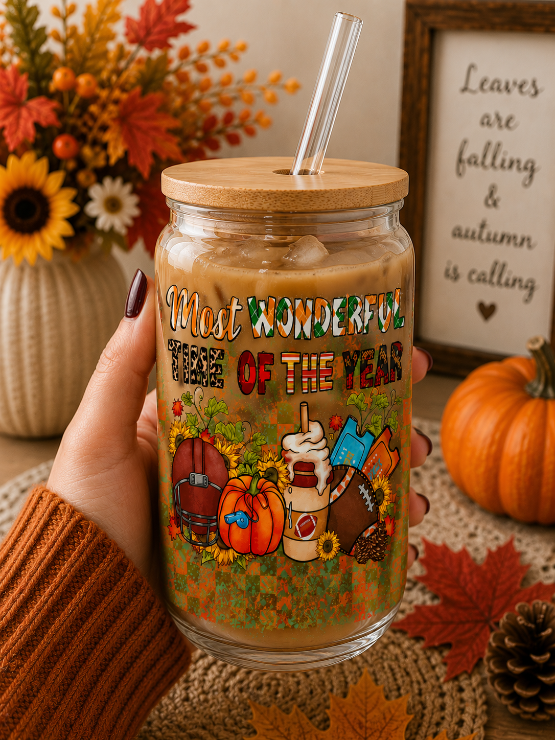 Most Wonderful Time of the Year Glass Cup sea