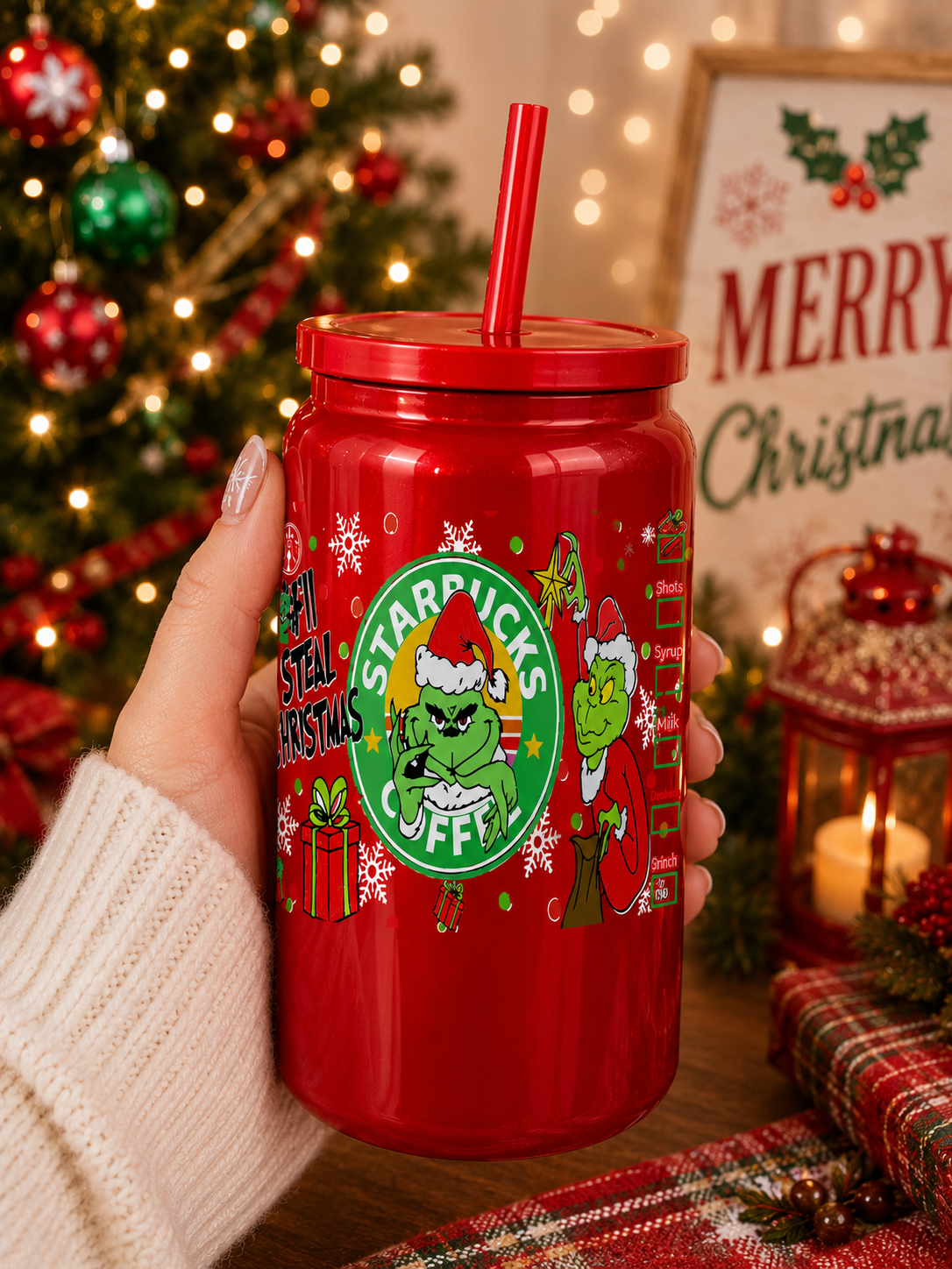 I’ll Steal Christmas – Grinch Holiday Glass Cup