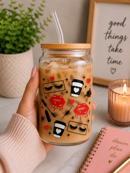 She Got Mad Hustle & A Dope Soul Glass Can Cup | 16oz Motivational  moti