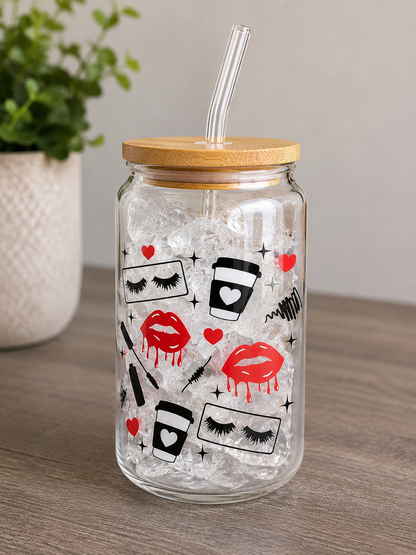 She Got Mad Hustle & A Dope Soul Glass Can Cup | 16oz Motivational  moti