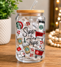 Sips & Trips Glass Cup