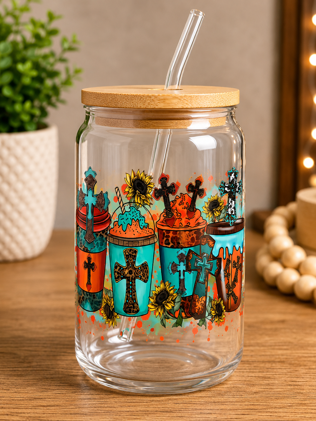 Faith Glass Cup | 16oz Christian  moti