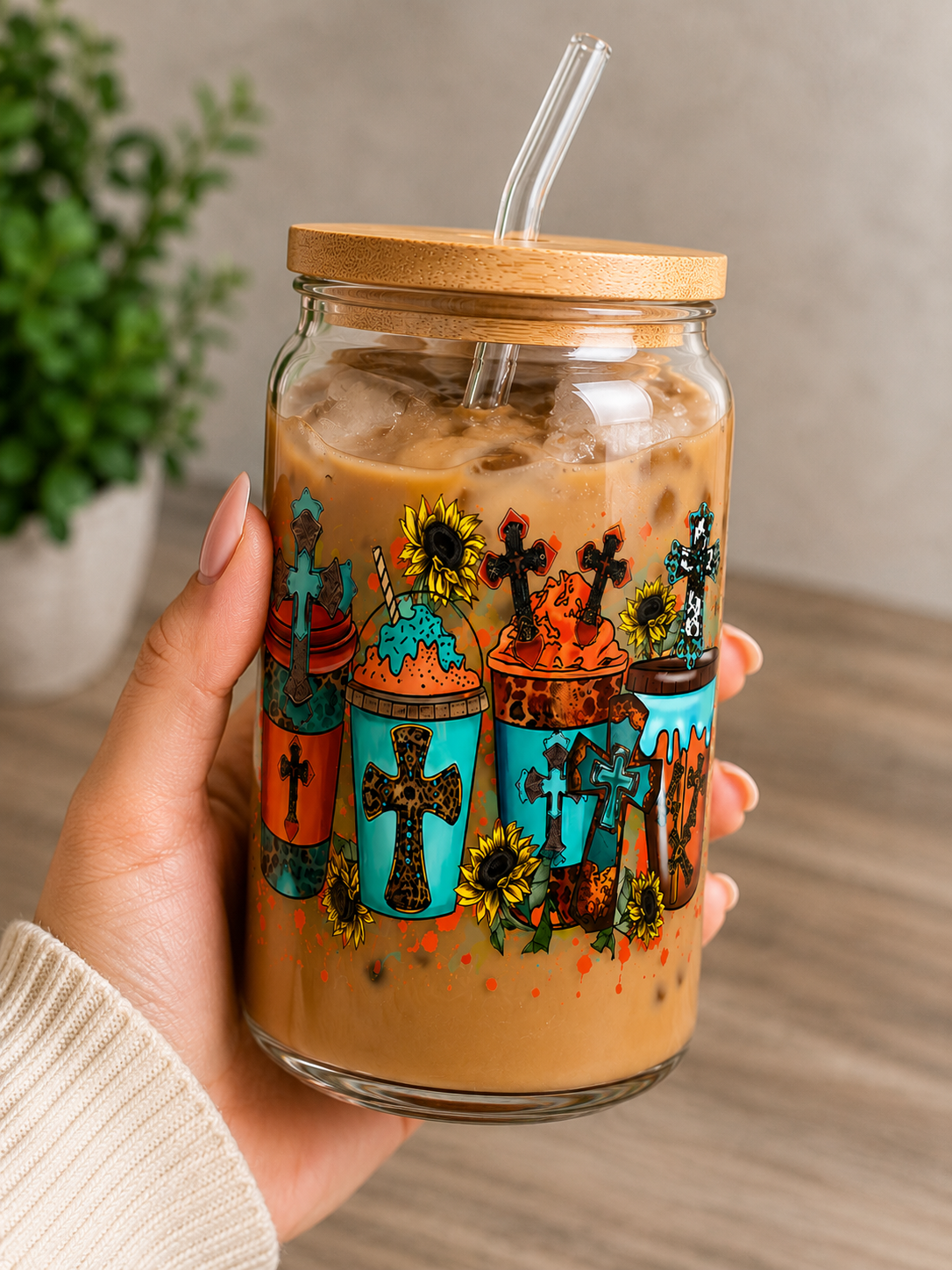 Faith Glass Cup | 16oz Christian  moti