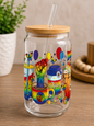Pride Celebration Glass Cup | 16oz Rainbow