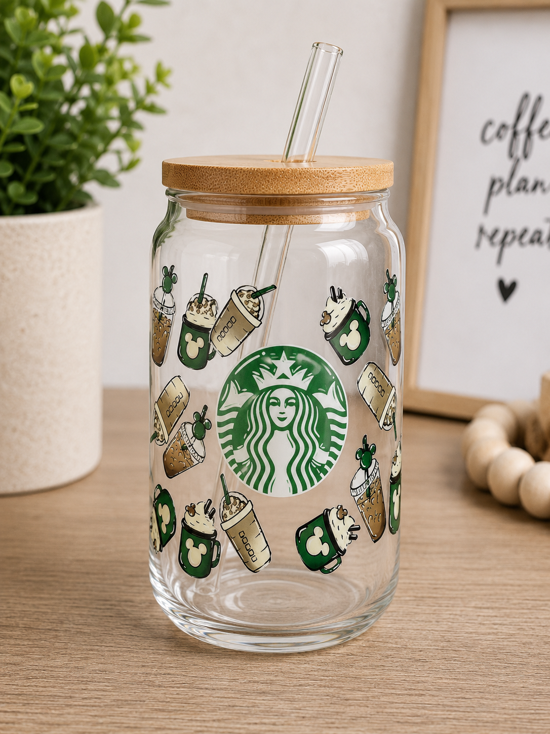 Coffee Glass Can Cup | 16oz Iced Coffee