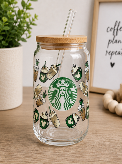 Coffee Glass Can Cup | 16oz Iced Coffee