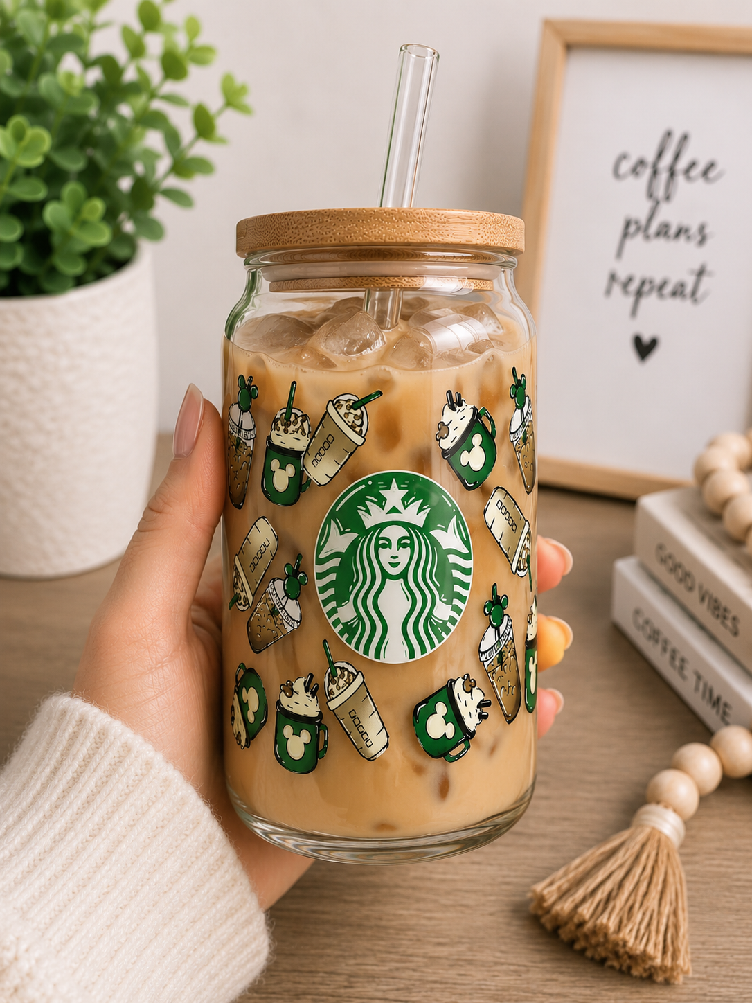 Coffee Glass Can Cup | 16oz Iced Coffee