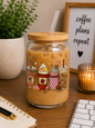 Cafecito & Pan Dulce Glass Cup | 16oz Cozy Coffee
