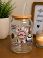 Chisme Book & Cafecito Glass Cup | 16oz Latina Coffee
