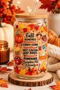 Fall Favorites Glass  Cup | 16oz Autumn cup sea