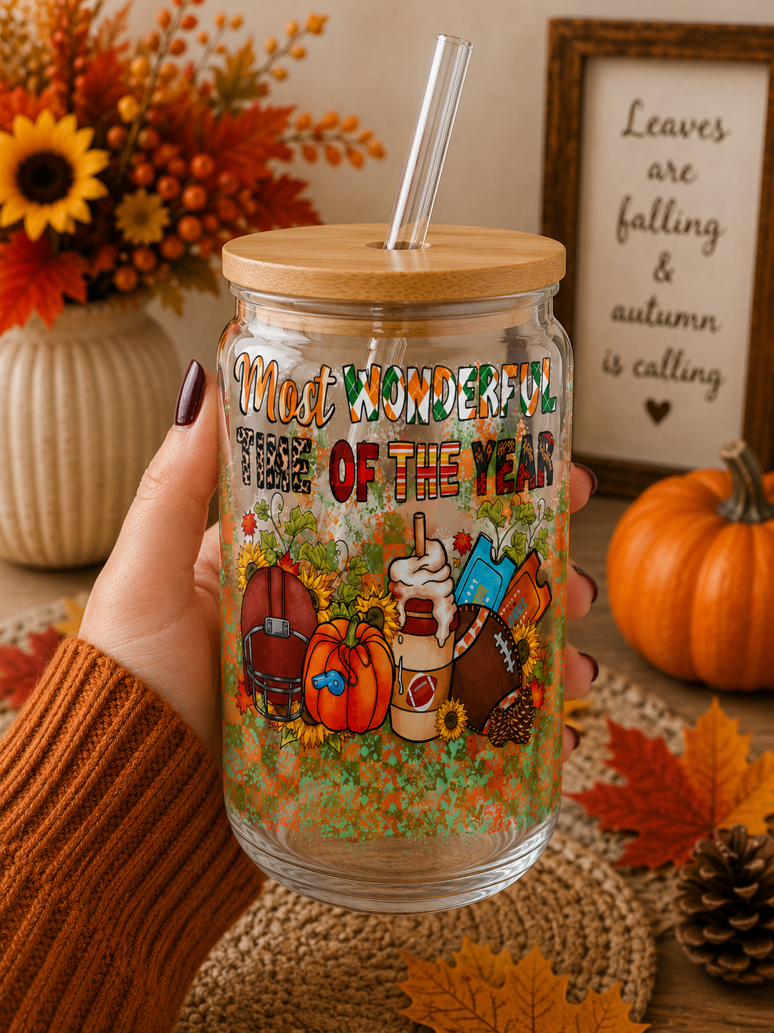 Most Wonderful Time of the Year Glass  Cup sea