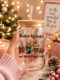Fueled By  Christmas Cheer Glass  Cup – 16oz Holiday  cup