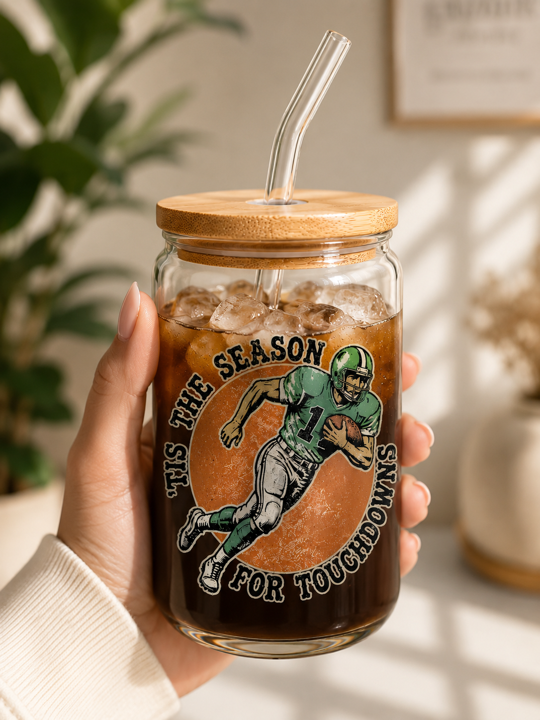 Tis The Season For Touchdowns Glass  Cup | Football cup