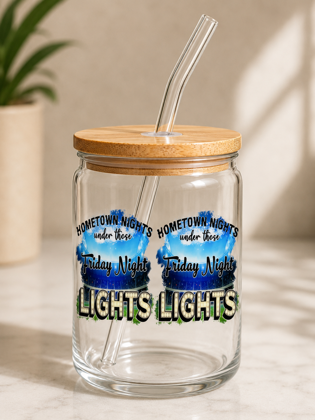 Friday Night Lights Football Glass Cup | Hometown Nights