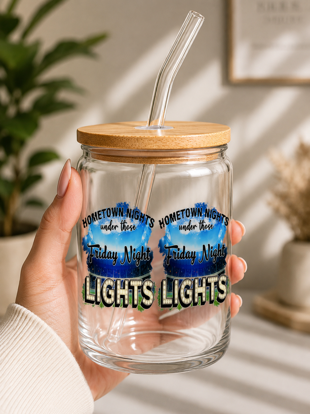 Friday Night Lights Football Glass Cup | Hometown Nights