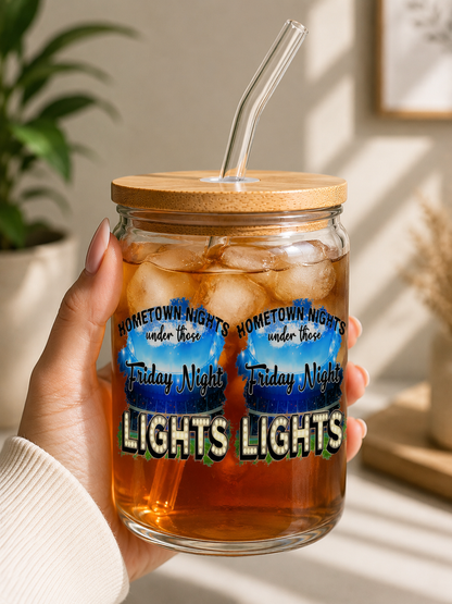 Friday Night Lights Football Glass Cup | Hometown Nights