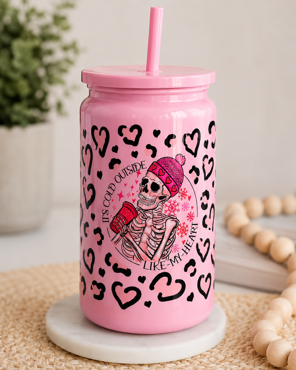 It’s Cold Outside Like My Heart – Christmas Glass Cup