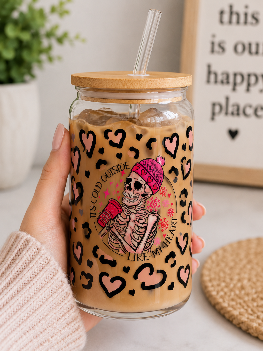It’s Cold Outside Like My Heart – Christmas Glass Cup
