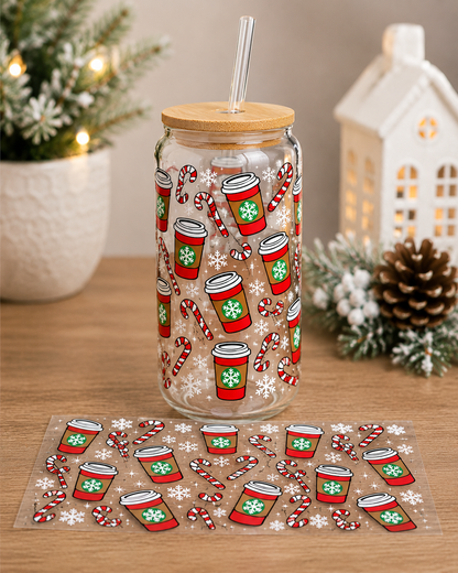 Holiday Stainless Steel Cup – Christmas Candy Cane