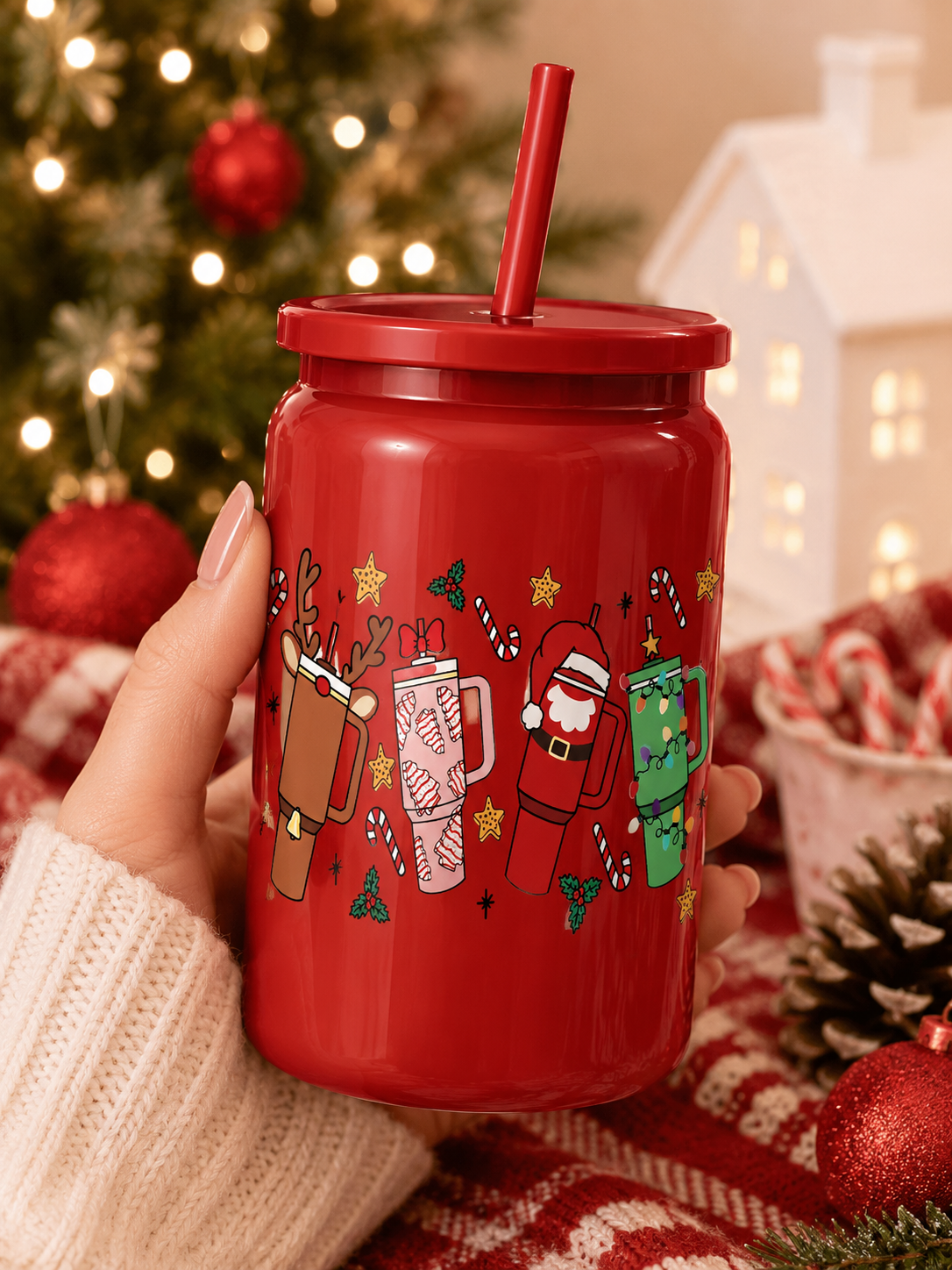 Christmas Tumbler Collection Glass  Cup |