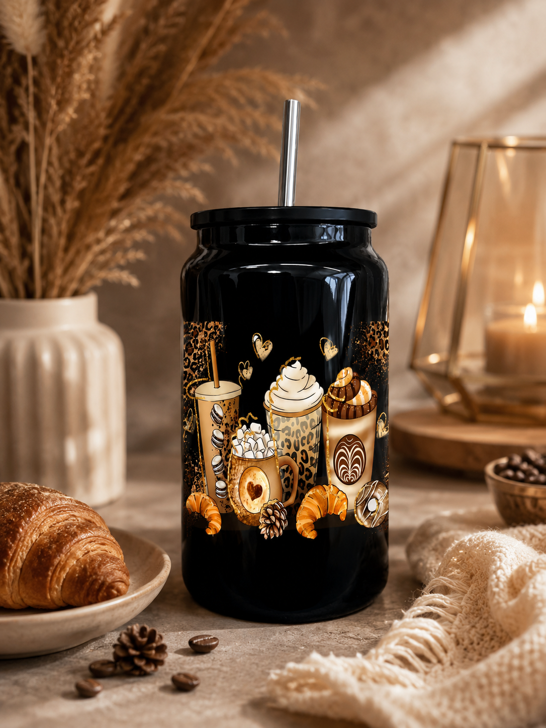 Cozy Coffee  Glass Can Cup – 16oz BSC