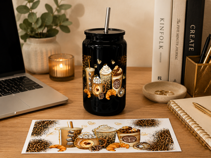 Cozy Coffee  Glass Can Cup – 16oz BSC