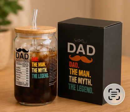 Dad The Man Glass Cup